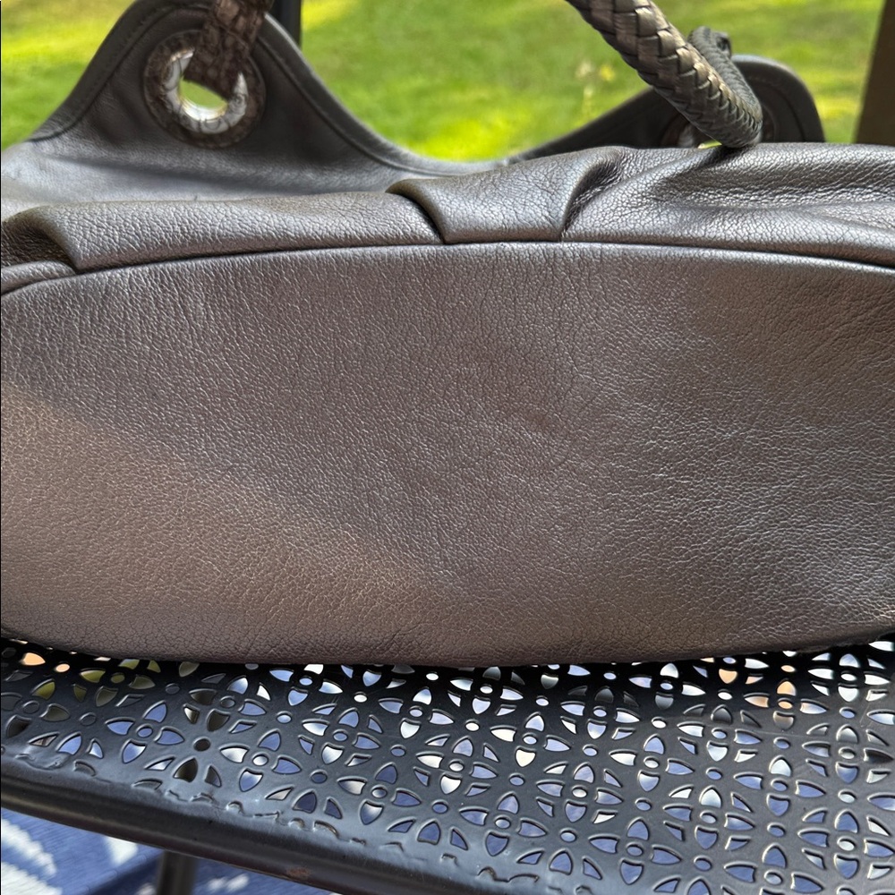 Brighton Metalic Bronze Brown Embroidered Shoulder Bag - Picture 9 of 9